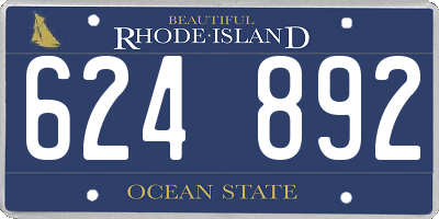 RI license plate 624892