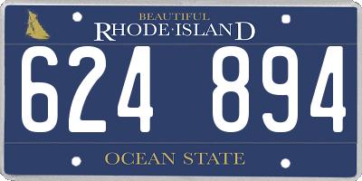 RI license plate 624894