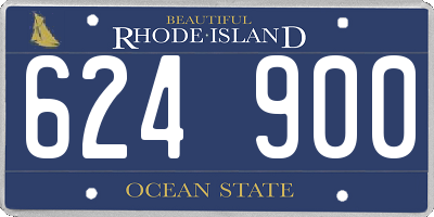 RI license plate 624900