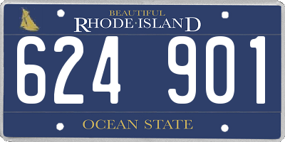 RI license plate 624901