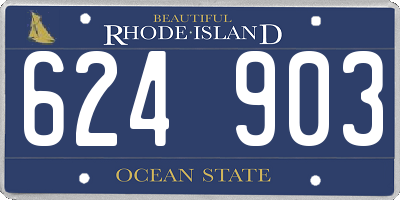 RI license plate 624903