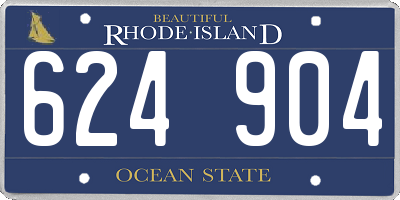 RI license plate 624904