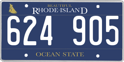 RI license plate 624905