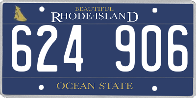 RI license plate 624906