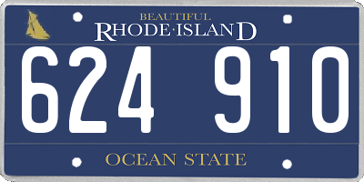 RI license plate 624910