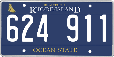 RI license plate 624911