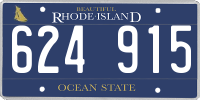 RI license plate 624915