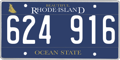 RI license plate 624916