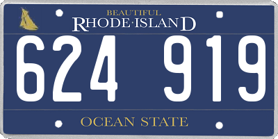 RI license plate 624919