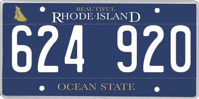 RI license plate 624920