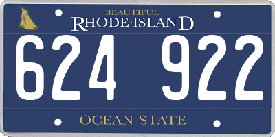 RI license plate 624922