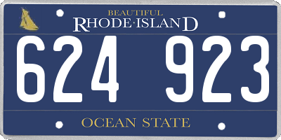 RI license plate 624923