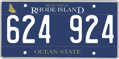 RI license plate 624924