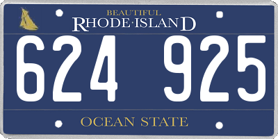RI license plate 624925
