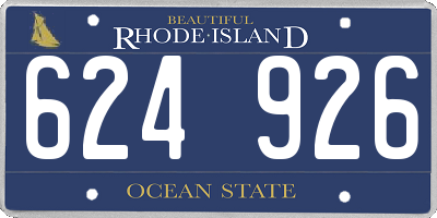 RI license plate 624926