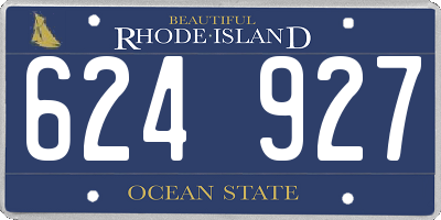 RI license plate 624927