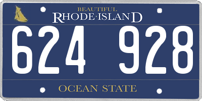 RI license plate 624928