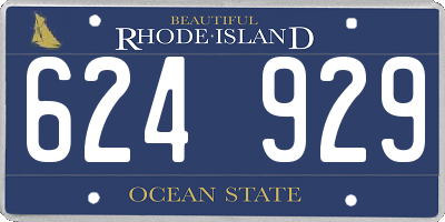 RI license plate 624929