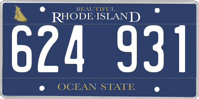 RI license plate 624931