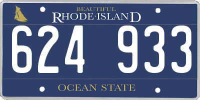 RI license plate 624933