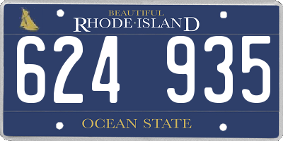 RI license plate 624935