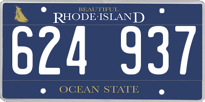 RI license plate 624937
