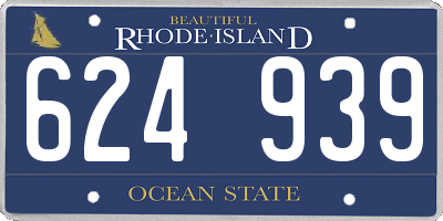 RI license plate 624939