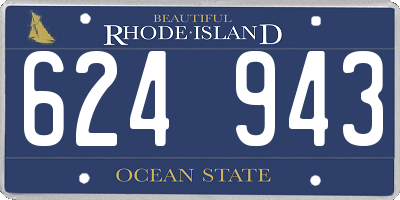 RI license plate 624943