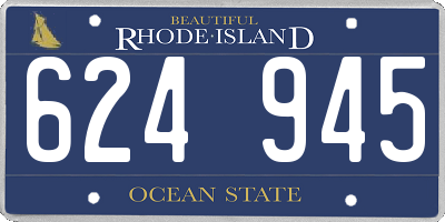 RI license plate 624945
