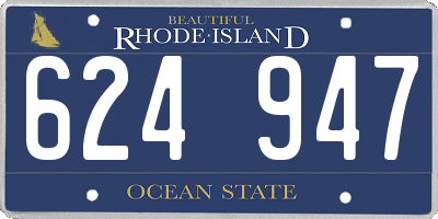 RI license plate 624947