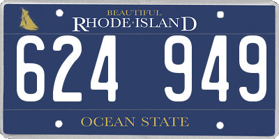 RI license plate 624949