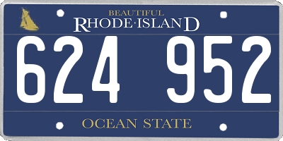 RI license plate 624952