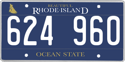 RI license plate 624960