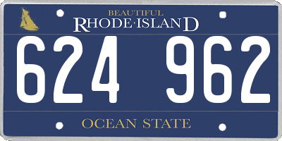 RI license plate 624962