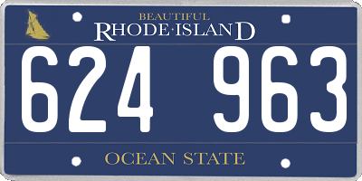 RI license plate 624963