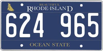 RI license plate 624965