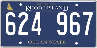 RI license plate 624967