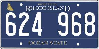 RI license plate 624968