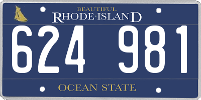 RI license plate 624981