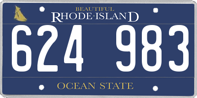 RI license plate 624983