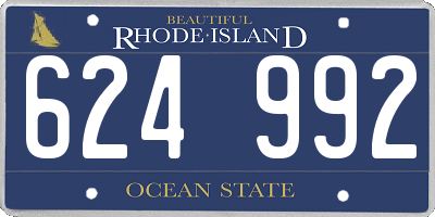 RI license plate 624992