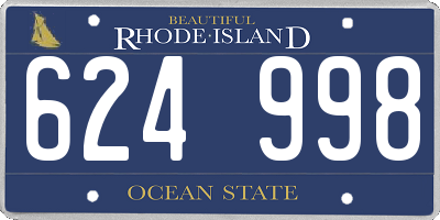 RI license plate 624998