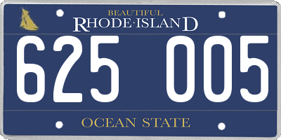RI license plate 625005