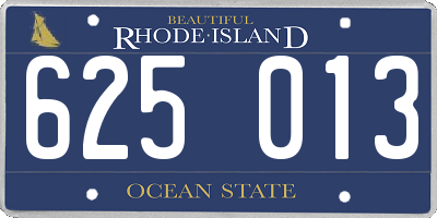 RI license plate 625013