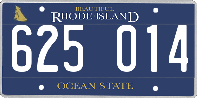 RI license plate 625014