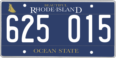 RI license plate 625015