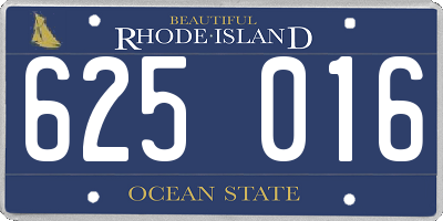 RI license plate 625016