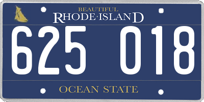 RI license plate 625018