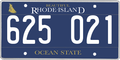 RI license plate 625021