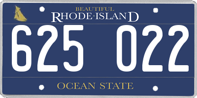 RI license plate 625022